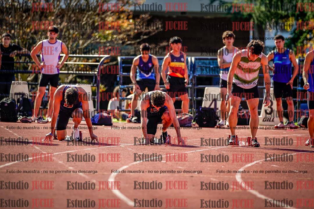 Fotos de los 100 m llanos de varones