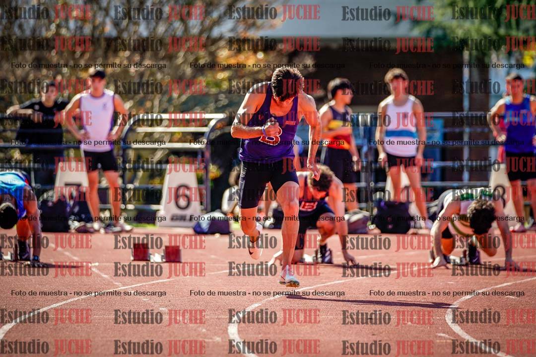 Fotos de los 100 m llanos de varones