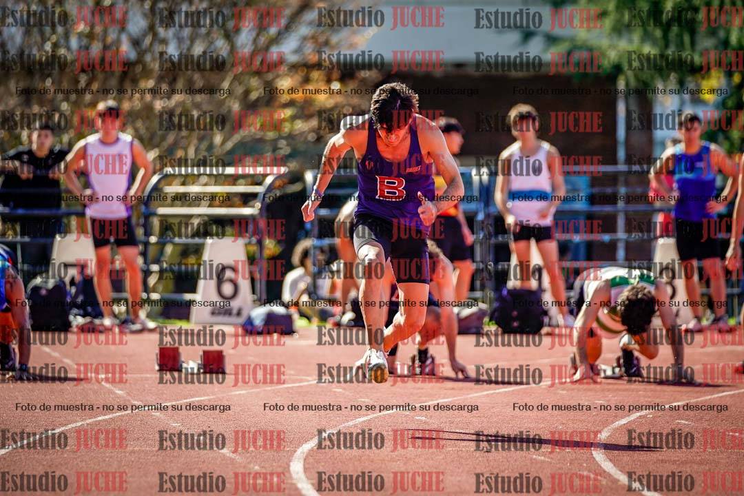 Fotos de los 100 m llanos de varones