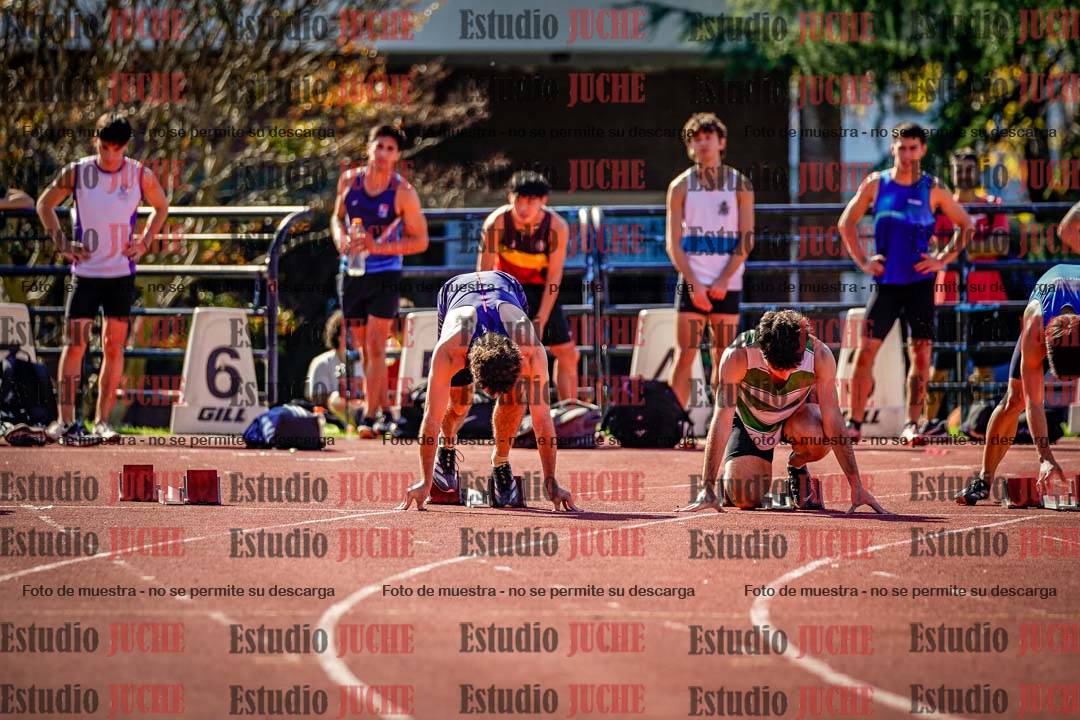Fotos de los 100 m llanos de varones