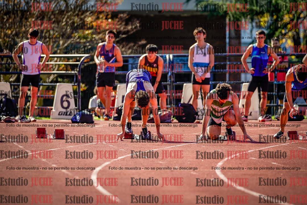Fotos de los 100 m llanos de varones