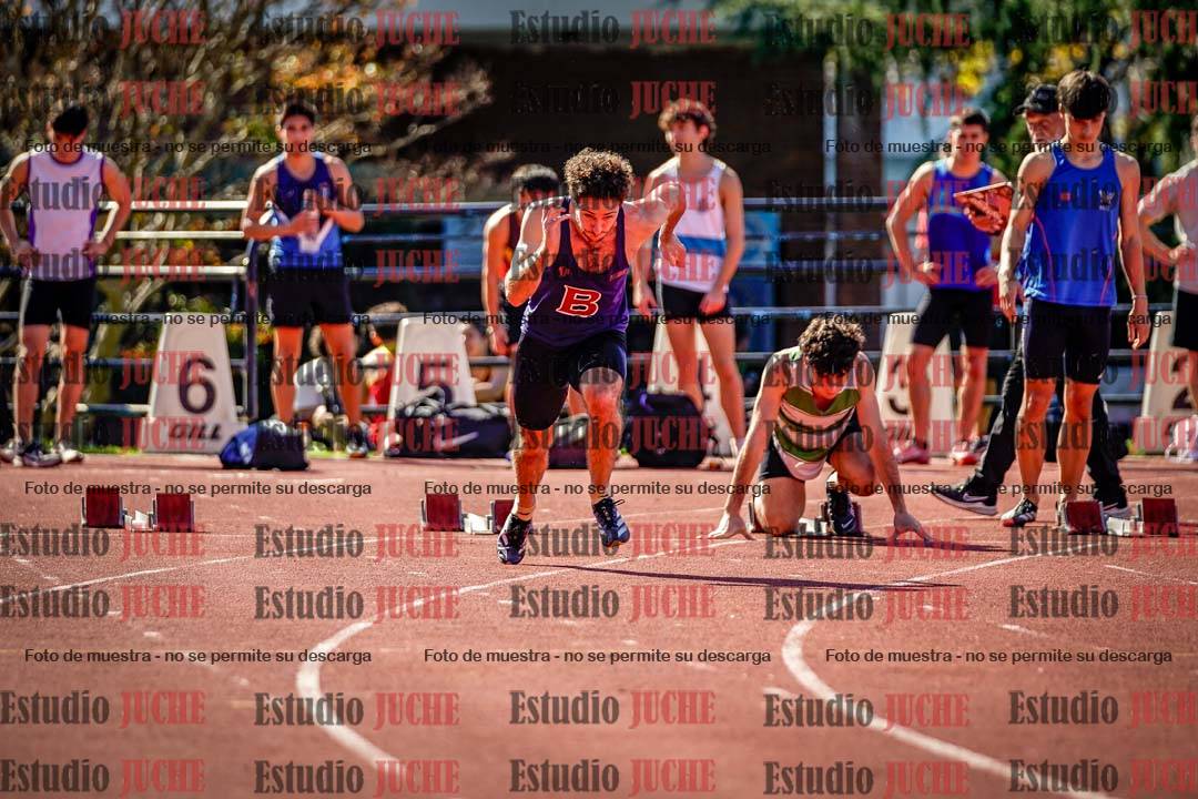 Fotos de los 100 m llanos de varones