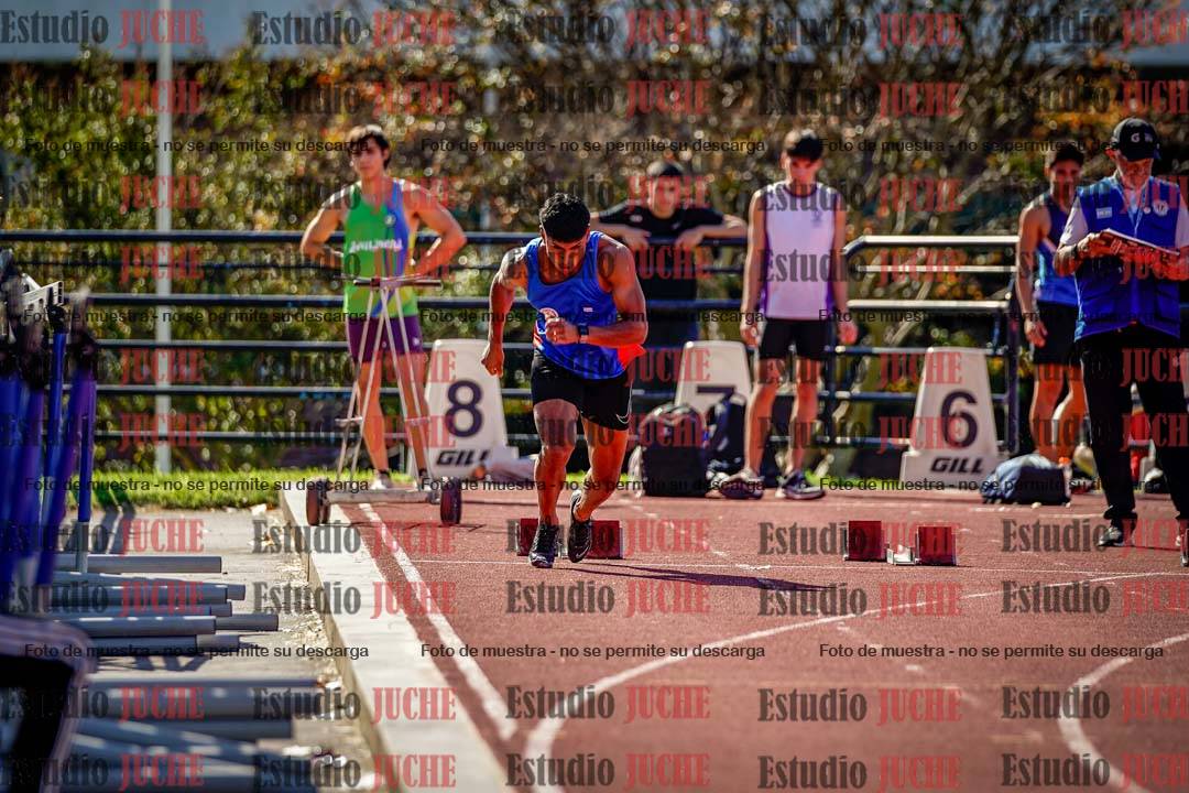 Fotos de los 100 m llanos de varones