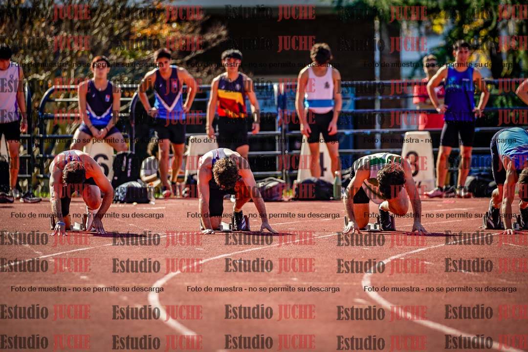Fotos de los 100 m llanos de varones