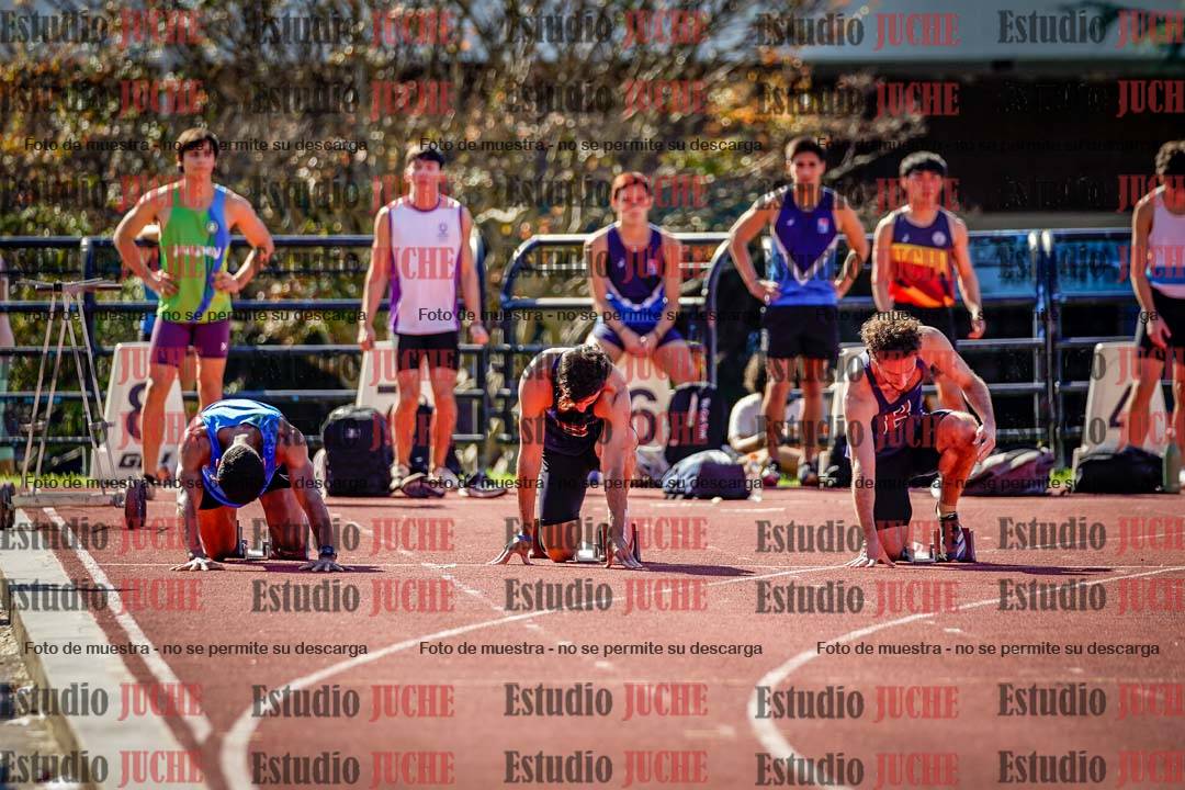 Fotos de los 100 m llanos de varones