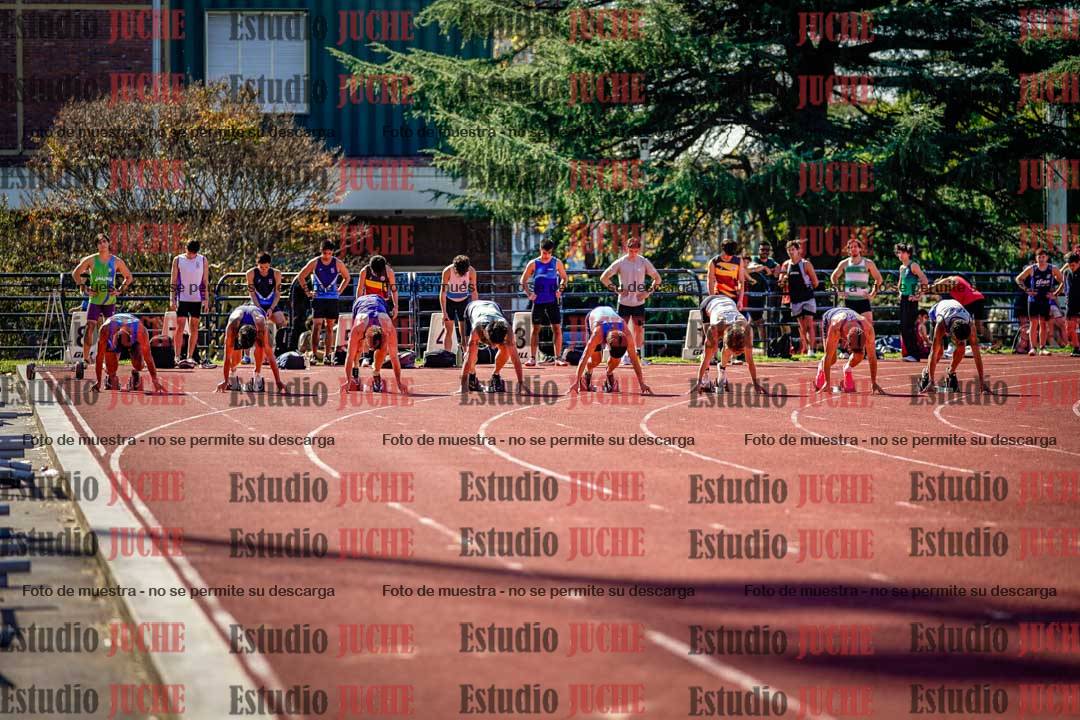 Fotos de los 100 m llanos de varones