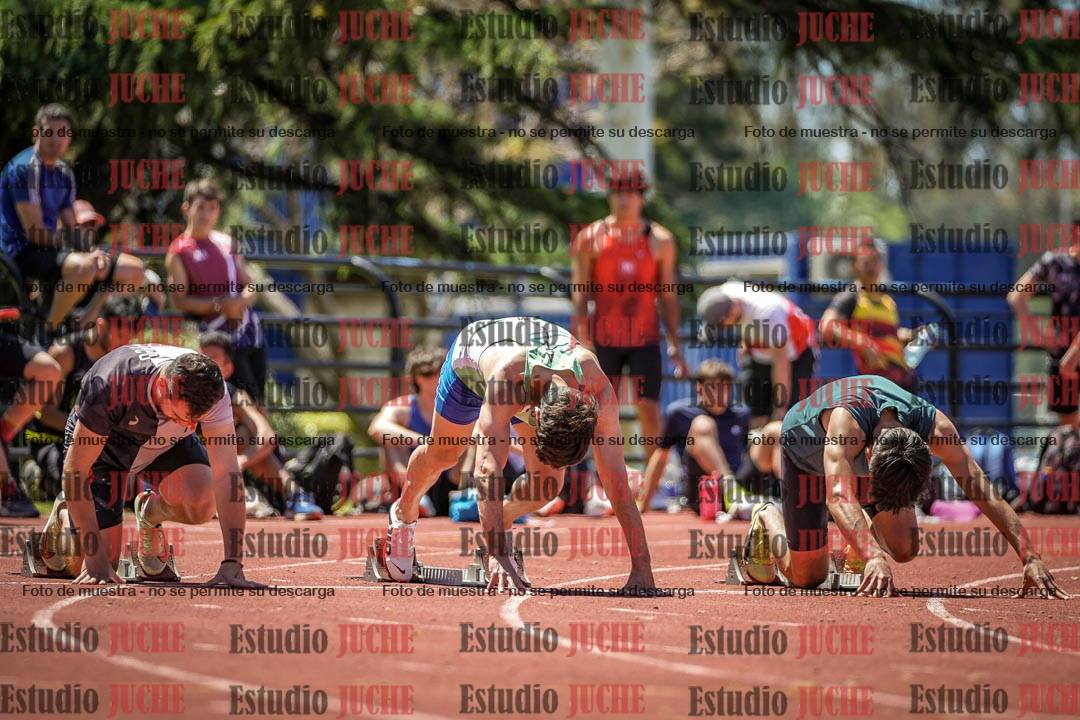 Fotos de los 100 m llanos de varones