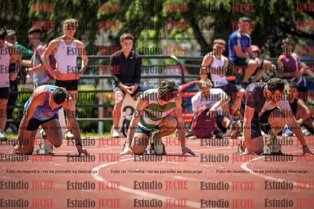 Fotos de los 100 m llanos de varones