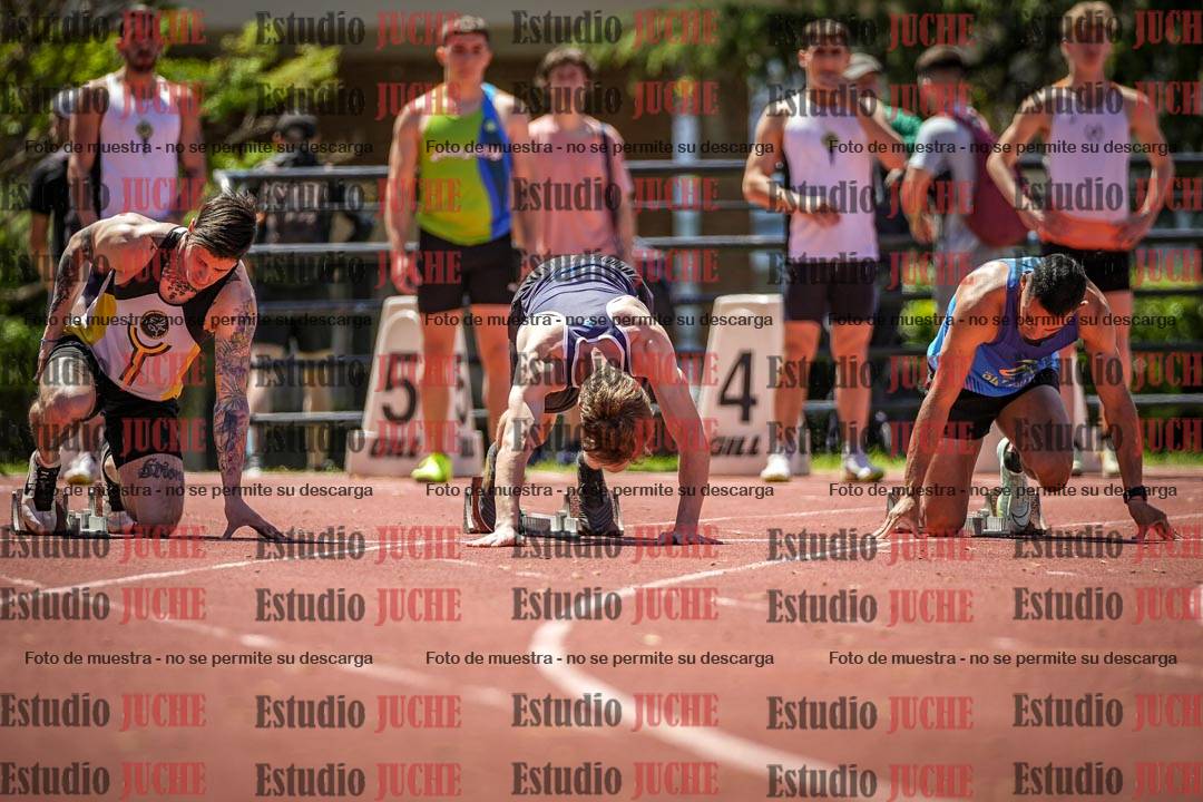 Fotos de los 100 m llanos de varones
