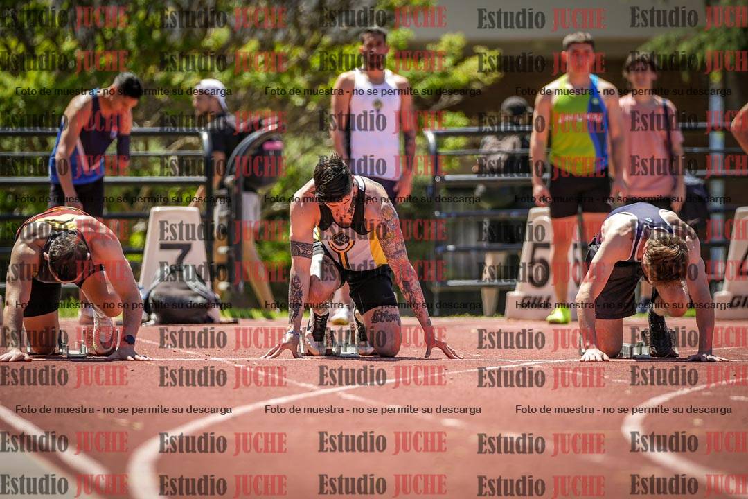 Fotos de los 100 m llanos de varones