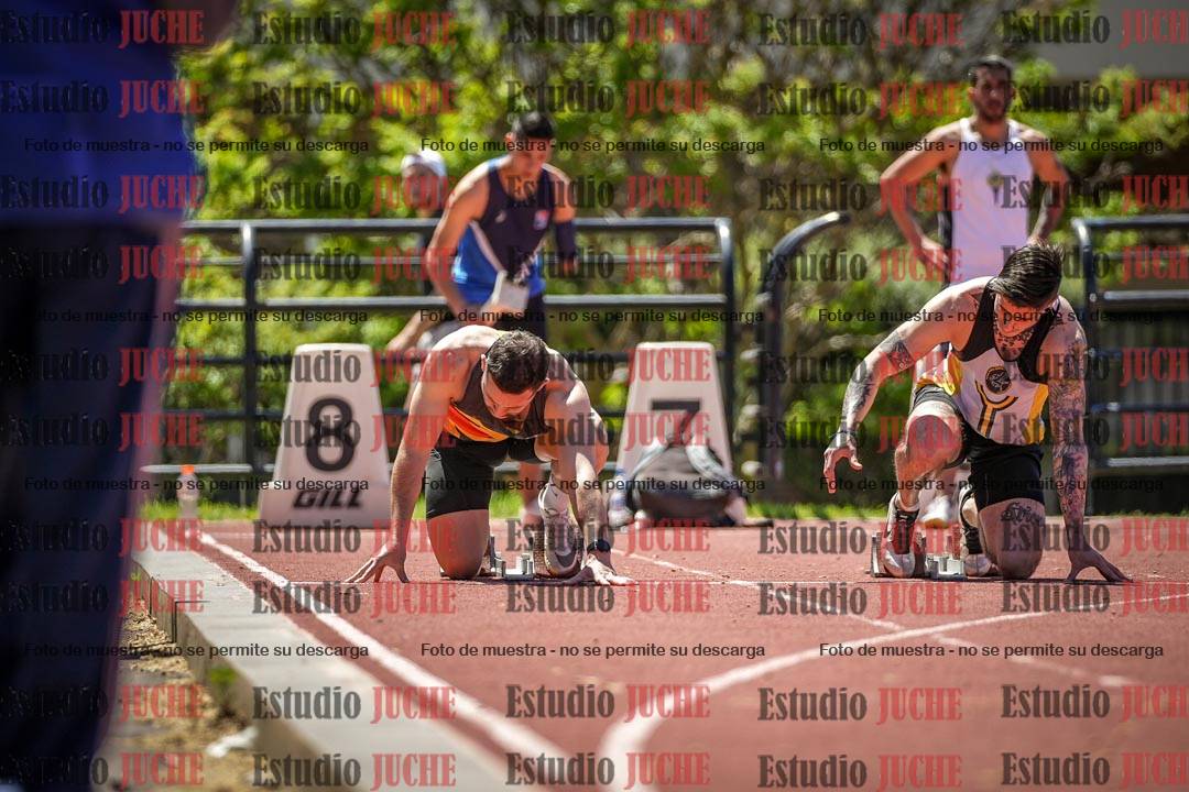 Fotos de los 100 m llanos de varones