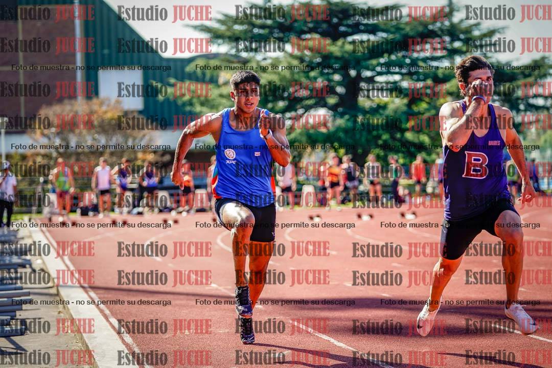 Fotos de los 100 m llanos de varones