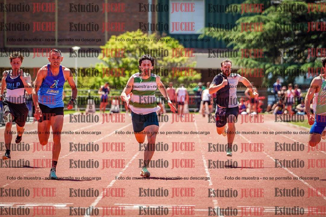 Fotos de los 100 m llanos de varones