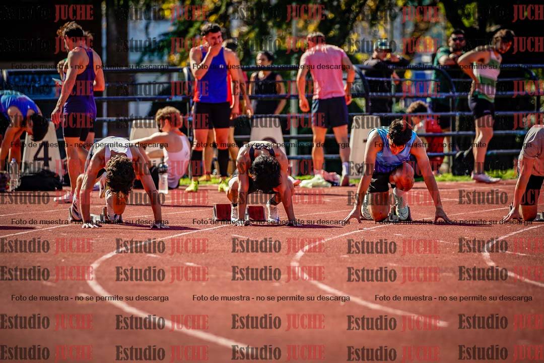 Fotos de los 100 m llanos de varones