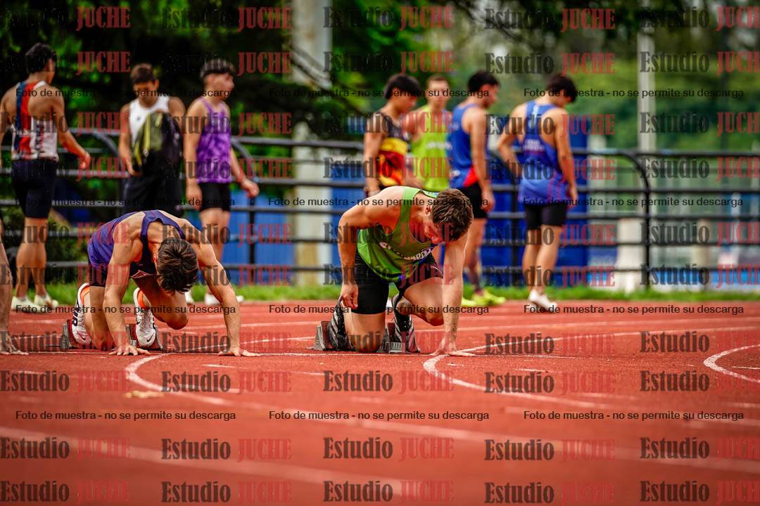 Fotos de los 100 m llanos de varones - FINAL