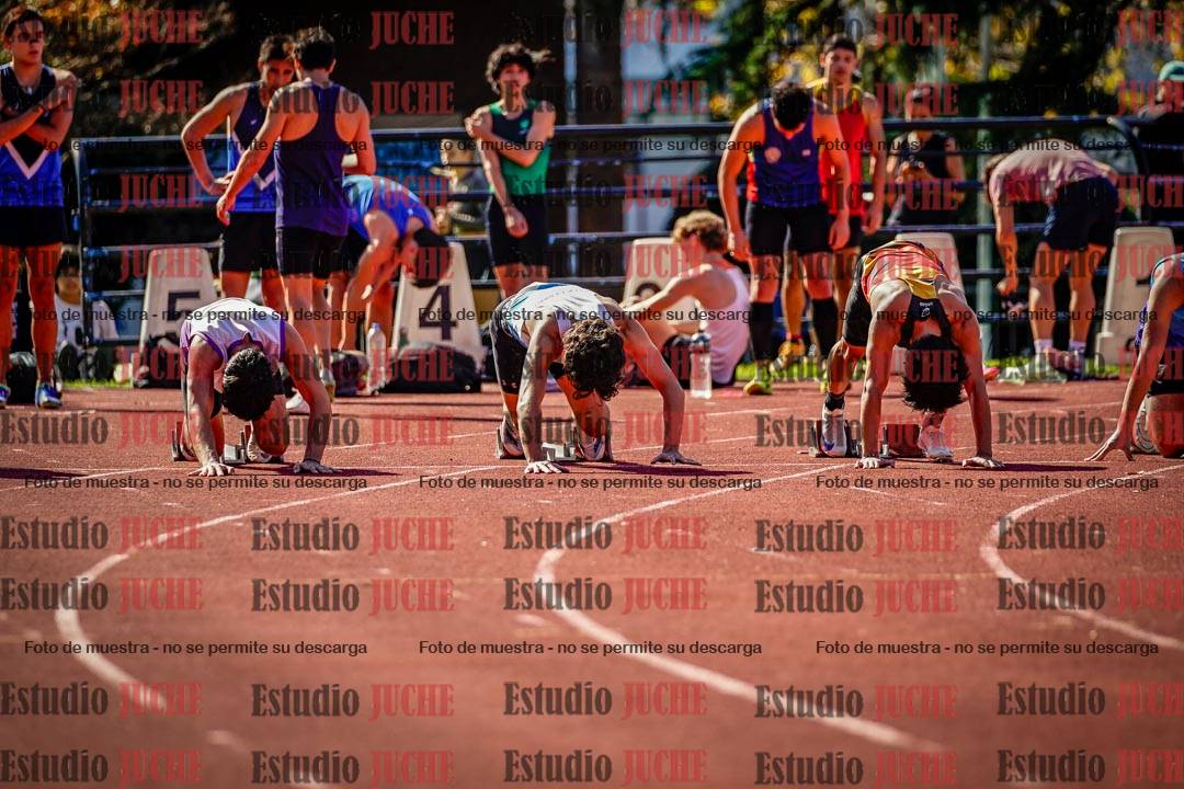 Fotos de los 100 m llanos de varones