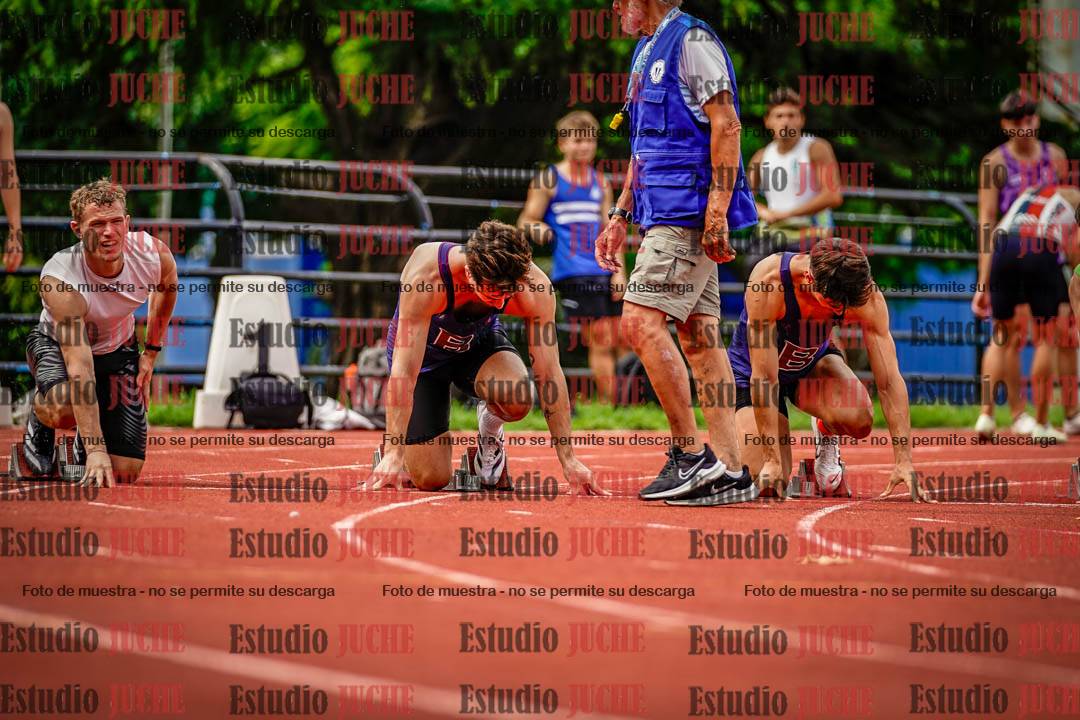 Fotos de los 100 m llanos de varones - FINAL