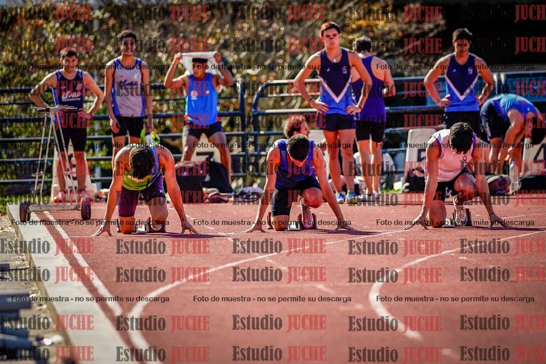 Fotos de los 100 m llanos de varones