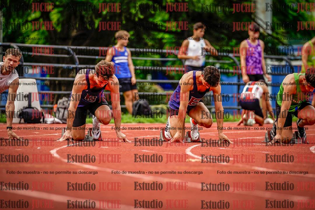 Fotos de los 100 m llanos de varones - FINAL