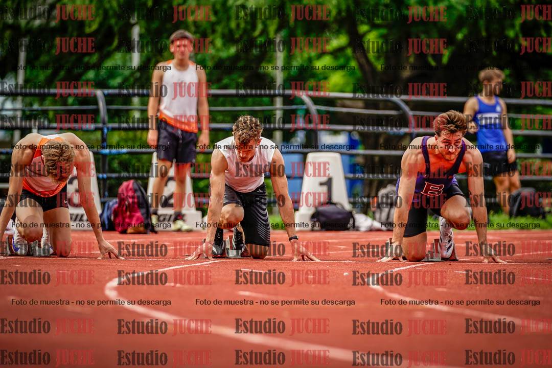 Fotos de los 100 m llanos de varones - FINAL