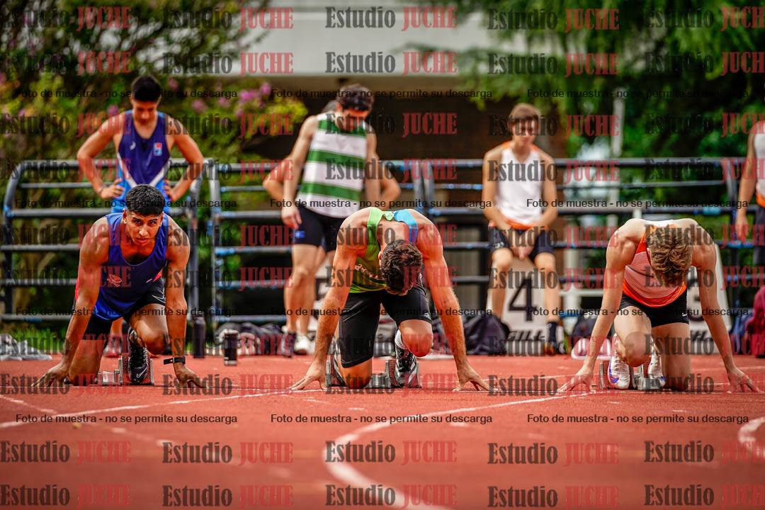 Fotos de los 100 m llanos de varones - FINAL
