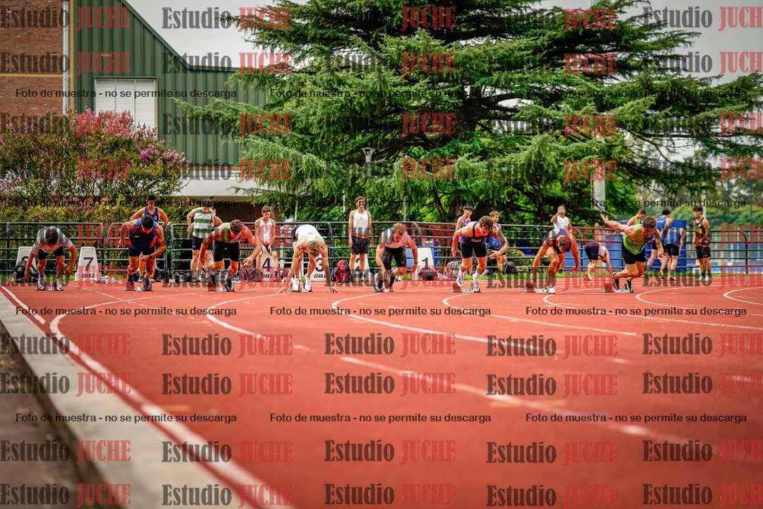 Fotos de los 100 m llanos de varones - FINAL
