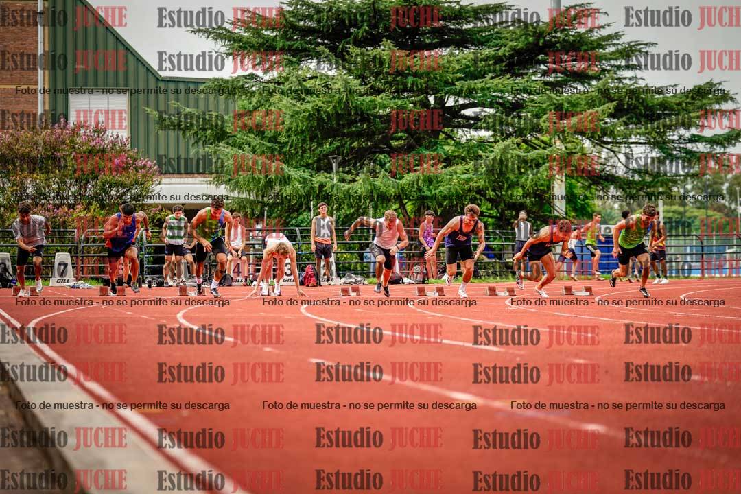 Fotos de los 100 m llanos de varones - FINAL