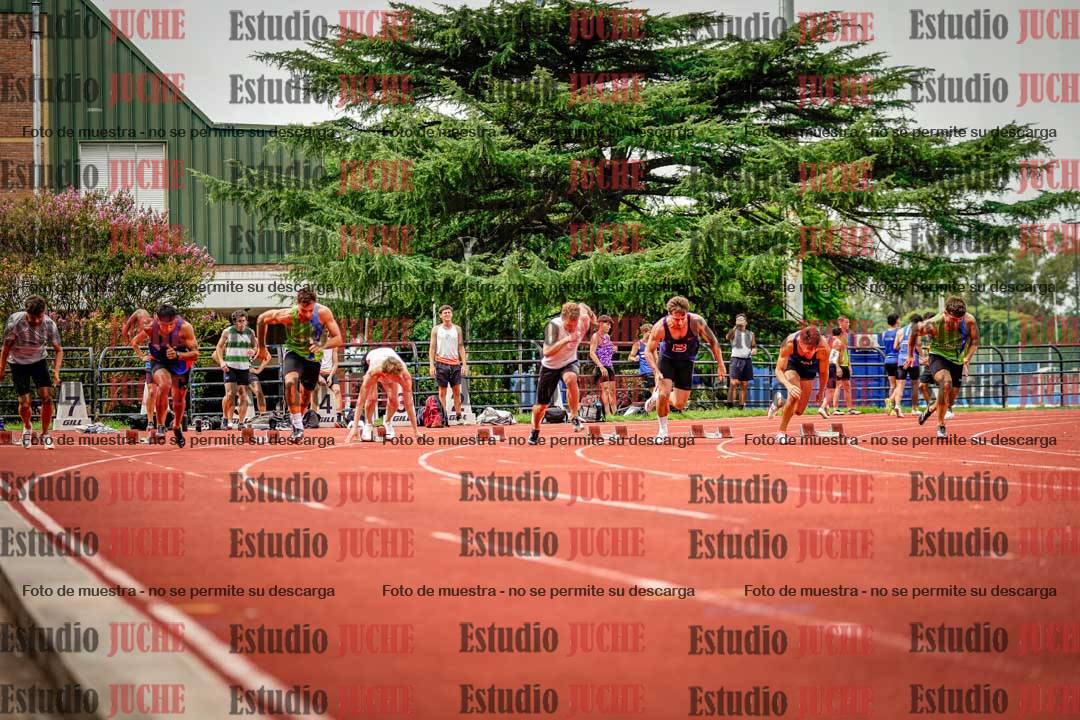 Fotos de los 100 m llanos de varones - FINAL