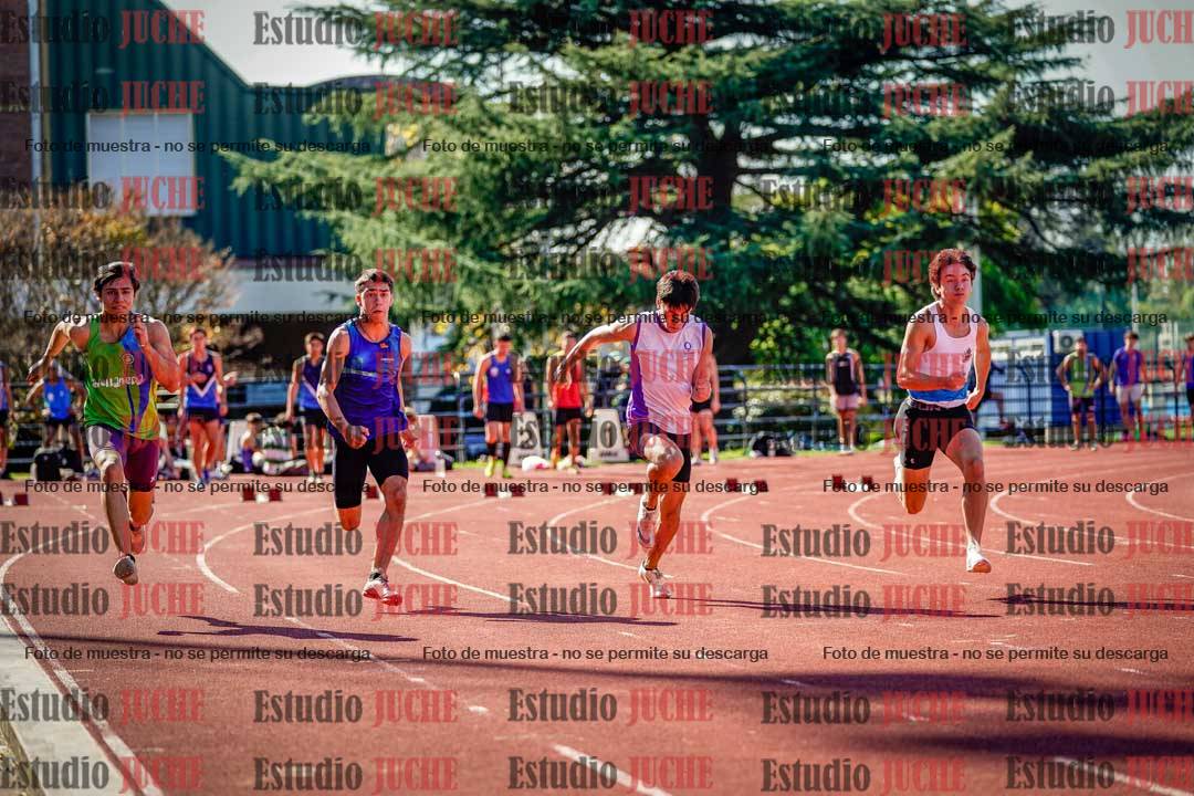 Fotos de los 100 m llanos de varones