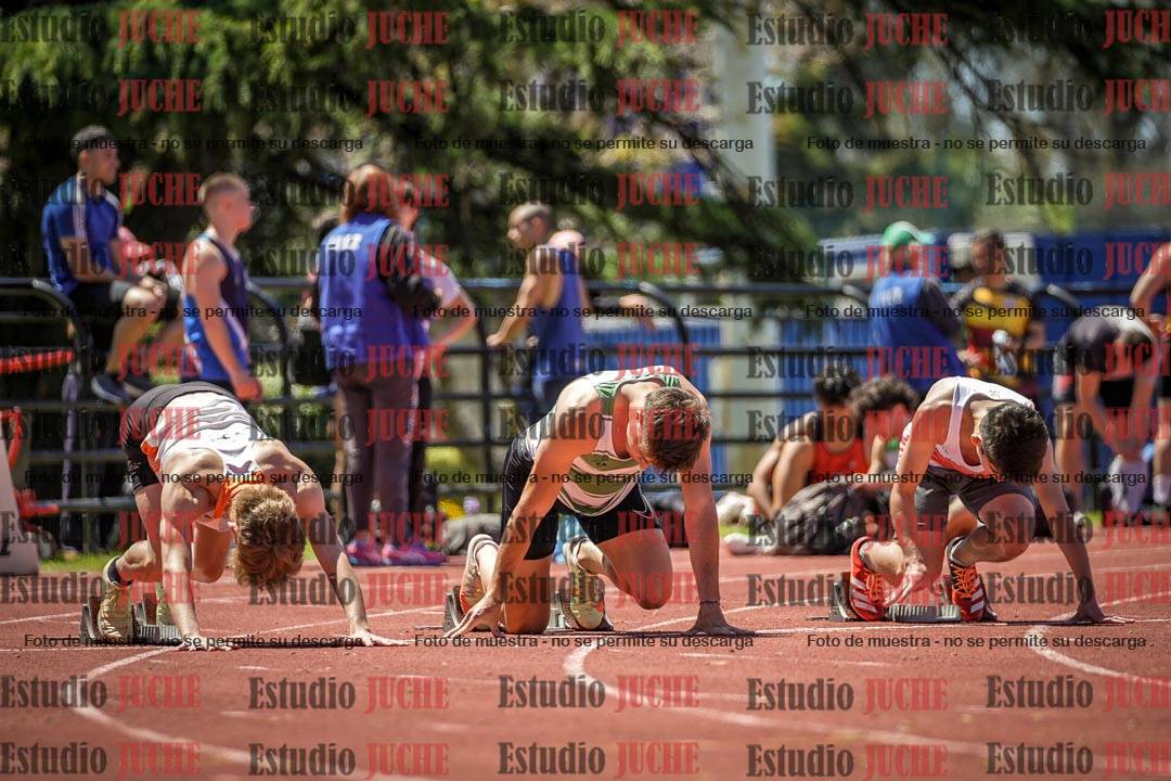 Fotos de los 100 m llanos de varones