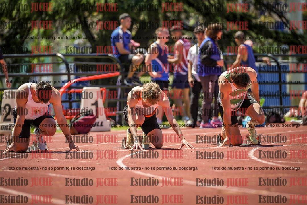 Fotos de los 100 m llanos de varones