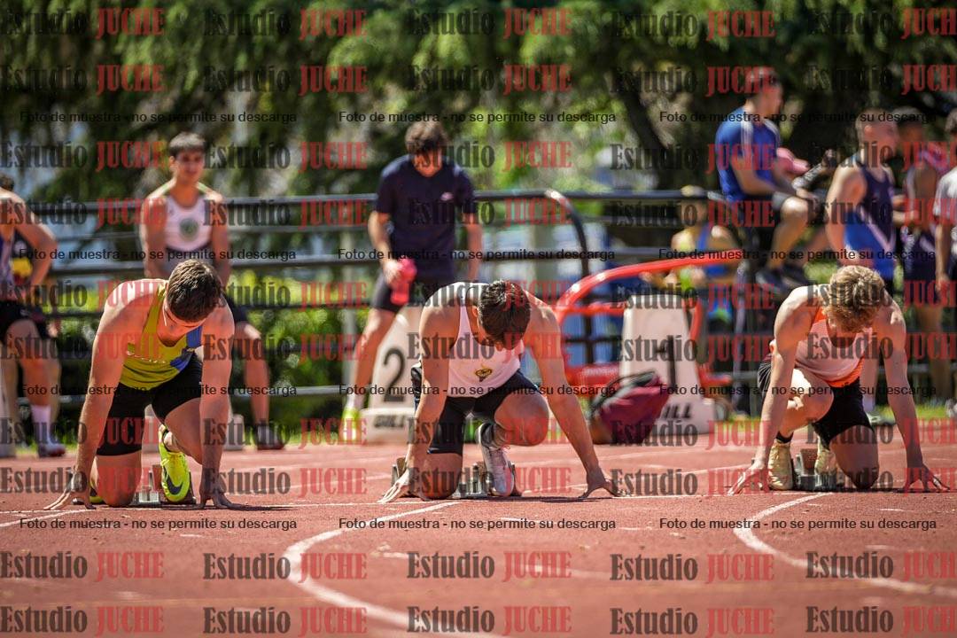 Fotos de los 100 m llanos de varones