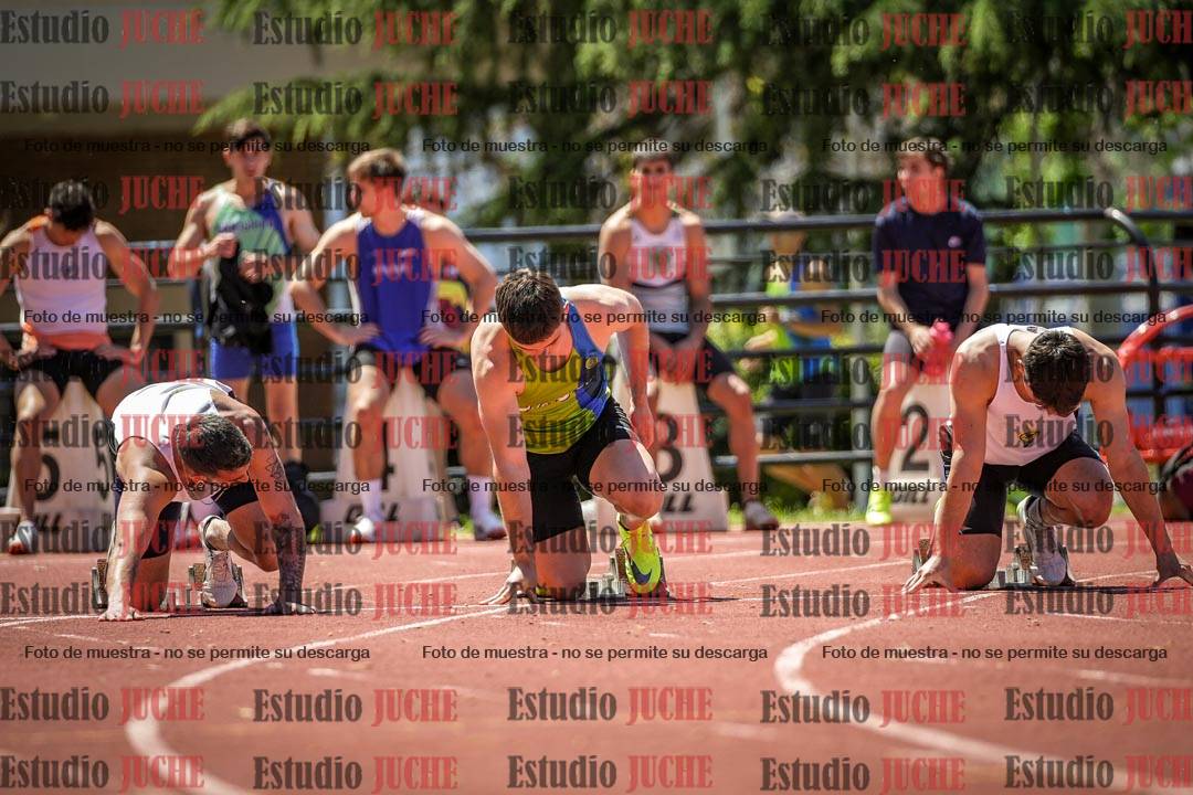 Fotos de los 100 m llanos de varones