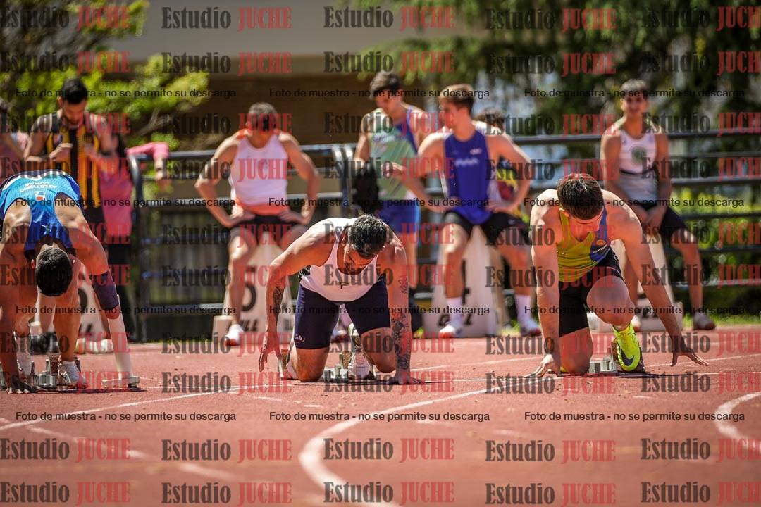 Fotos de los 100 m llanos de varones