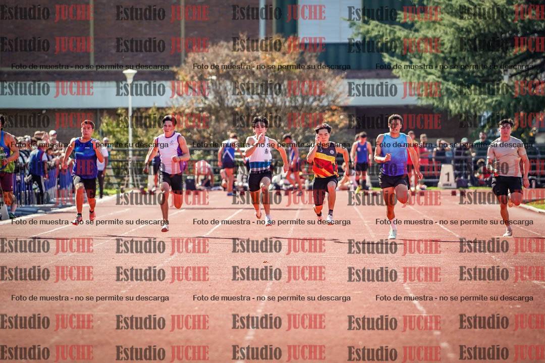 Fotos de los 100 m llanos de varones