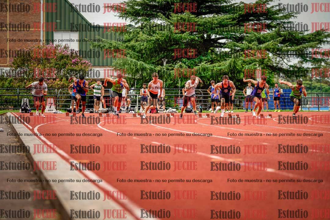 Fotos de los 100 m llanos de varones - FINAL