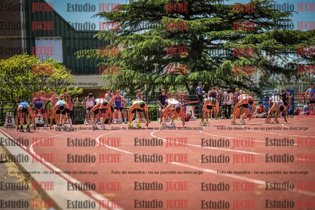 Fotos de los 100 m llanos de varones