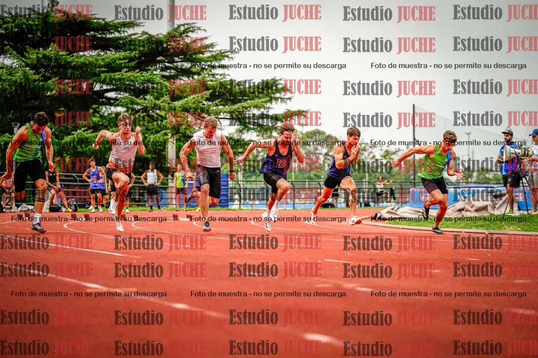 Fotos de los 100 m llanos de varones - FINAL