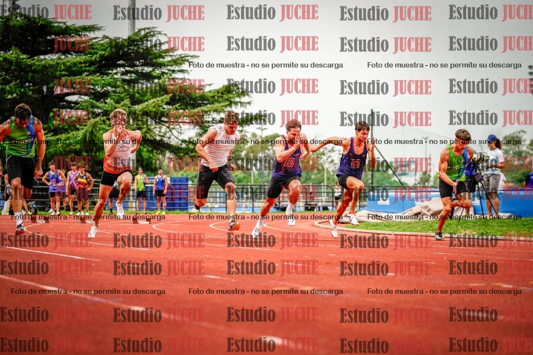 Fotos de los 100 m llanos de varones - FINAL