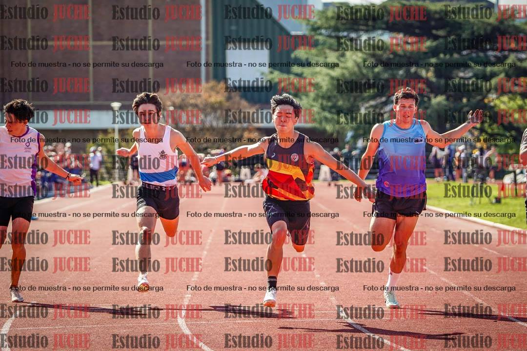 Fotos de los 100 m llanos de varones