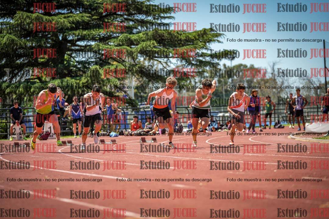 Fotos de los 100 m llanos de varones