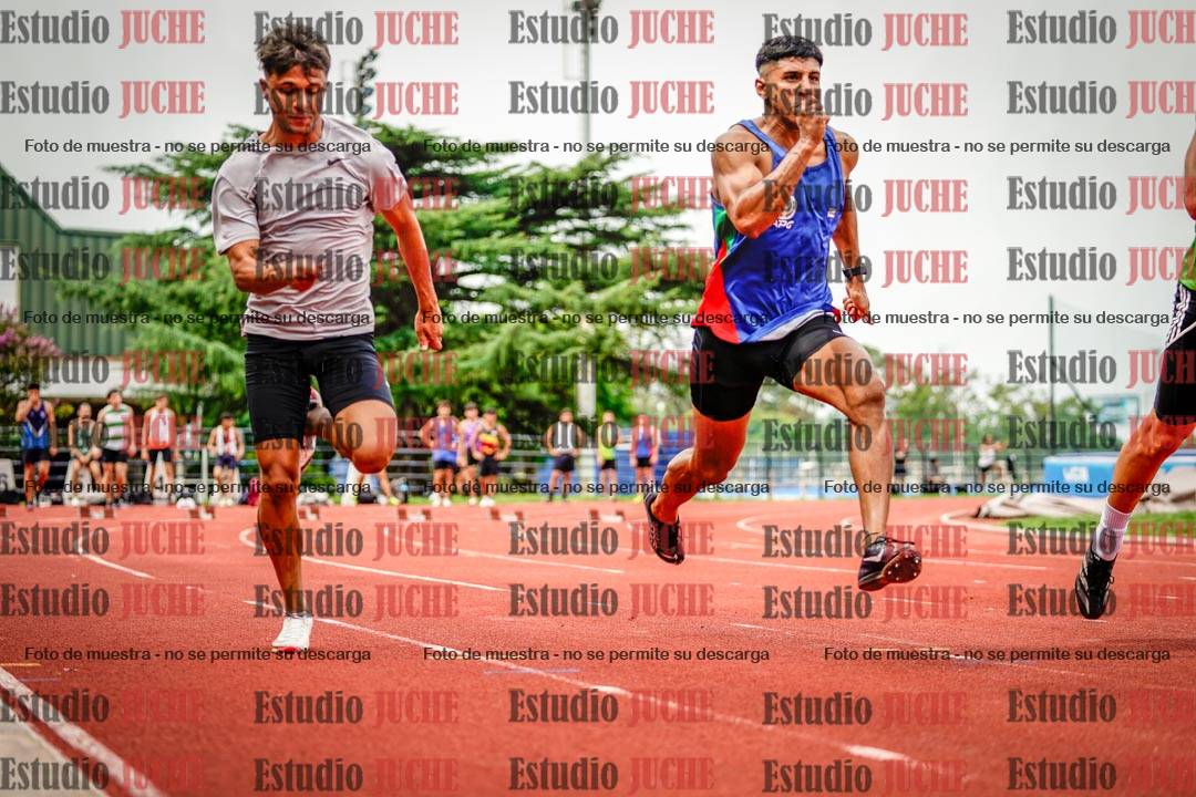 Fotos de los 100 m llanos de varones - FINAL