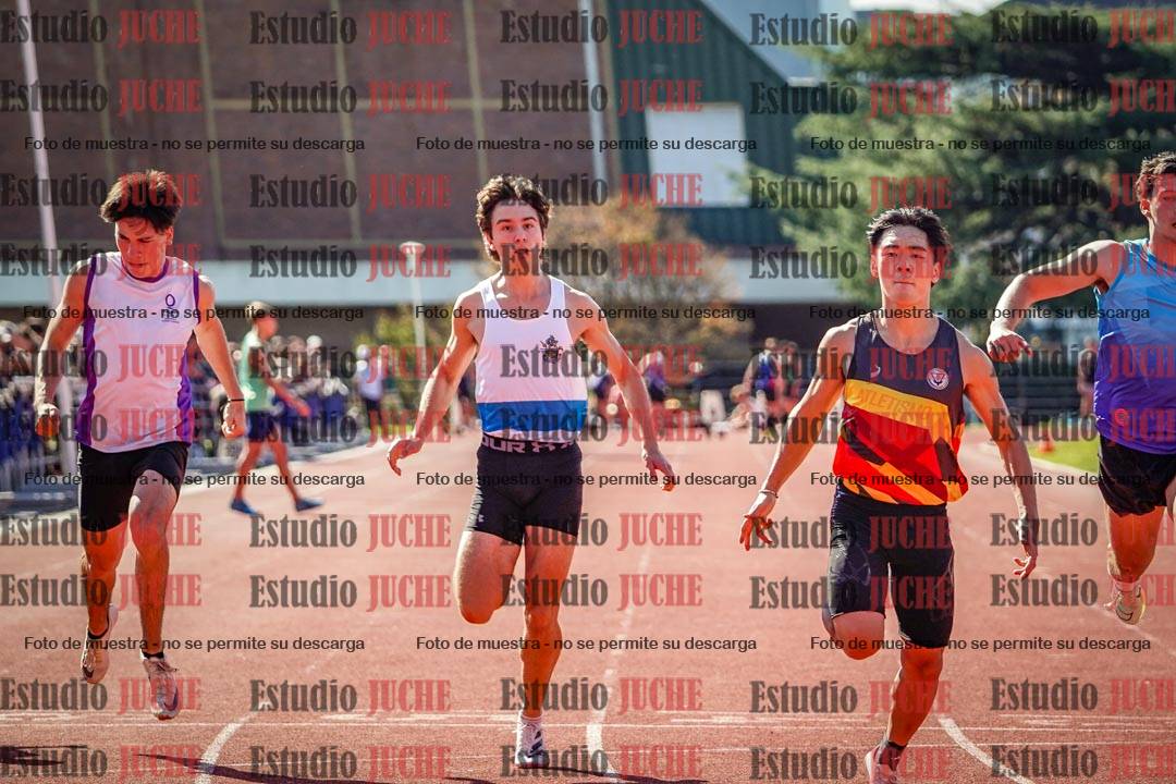 Fotos de los 100 m llanos de varones