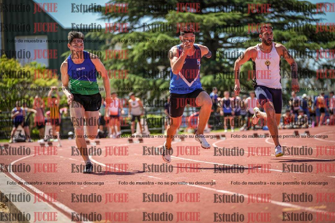 Fotos de los 100 m llanos de varones