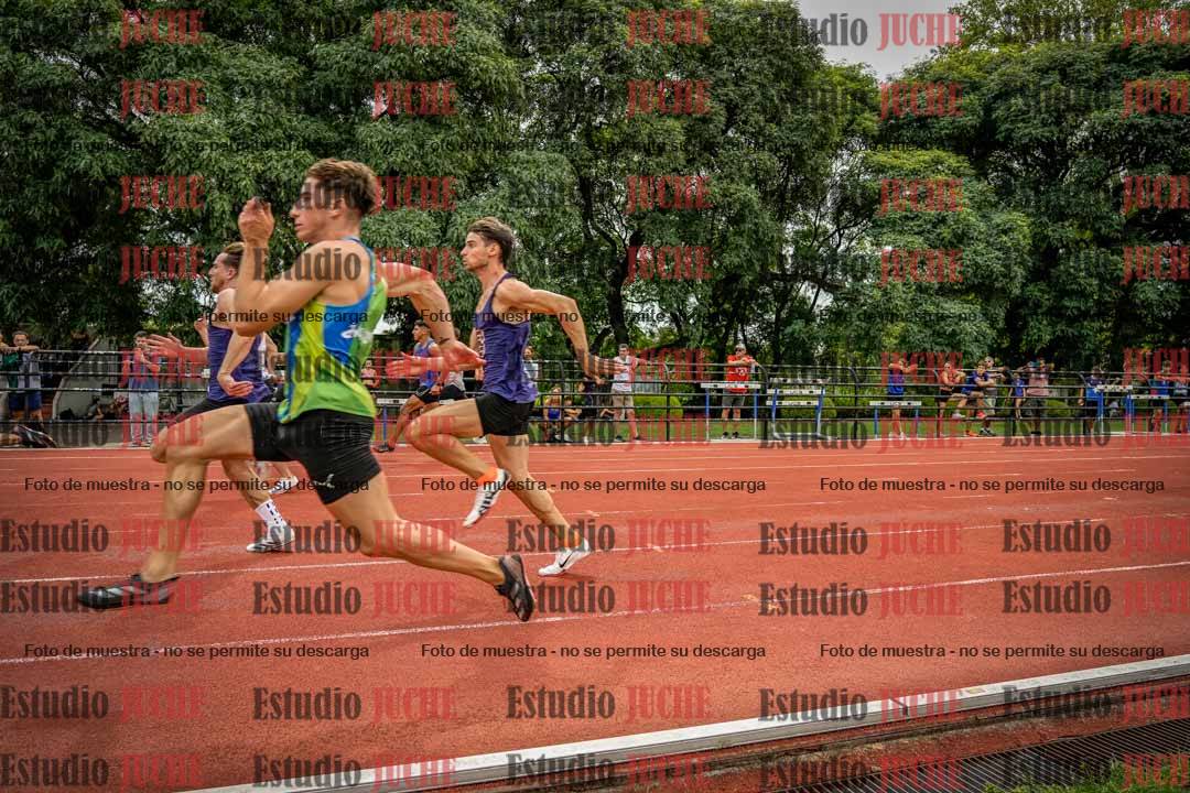 Fotos de los 100 m llanos de varones - FINAL