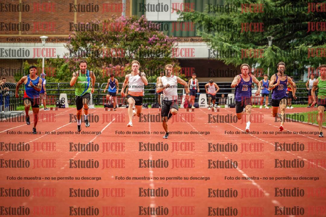 Fotos de los 100 m llanos de varones - FINAL