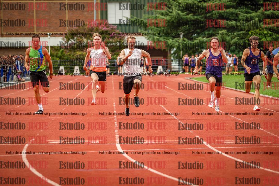 Fotos de los 100 m llanos de varones - FINAL