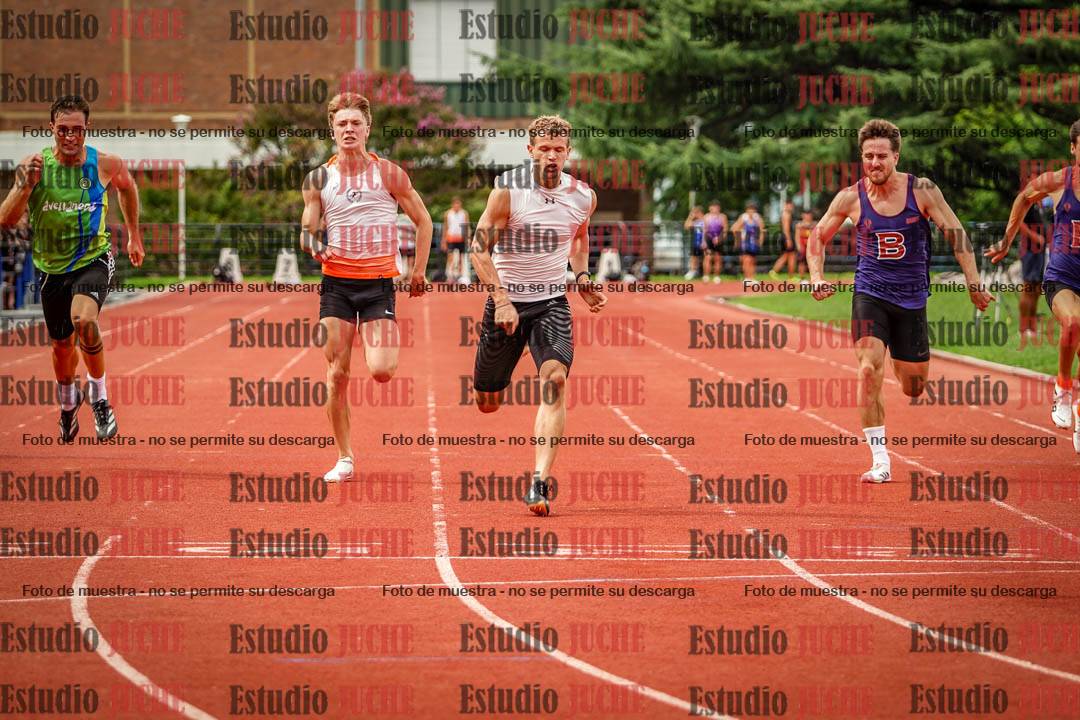 Fotos de los 100 m llanos de varones - FINAL