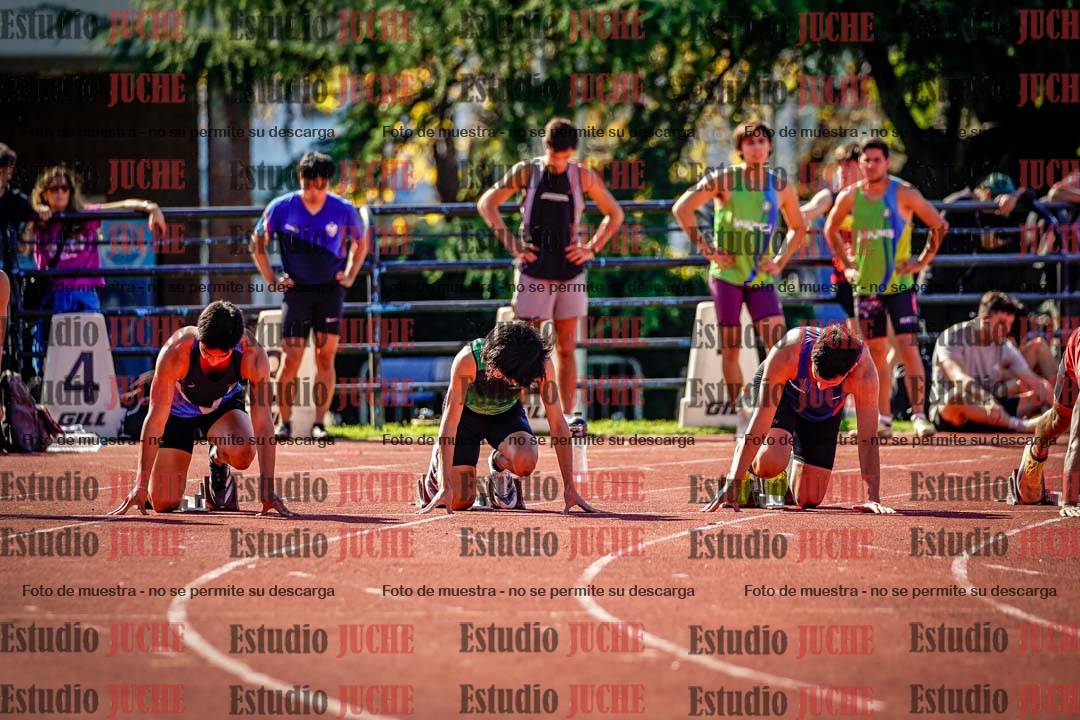 Fotos de los 100 m llanos de varones