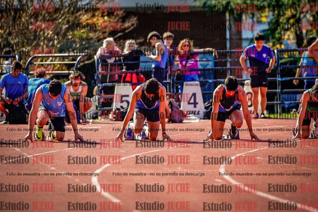 Fotos de los 100 m llanos de varones